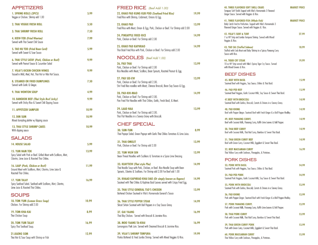 Thai Food Menu Vilai Thai Kitchen OBX   Vilai Thai To Go Menu 22 Page 2 1 1024x791 